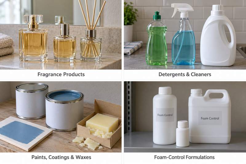 1-Octanol applications in fragrance products, detergents, paints, coatings, waxes and foam-control formulations