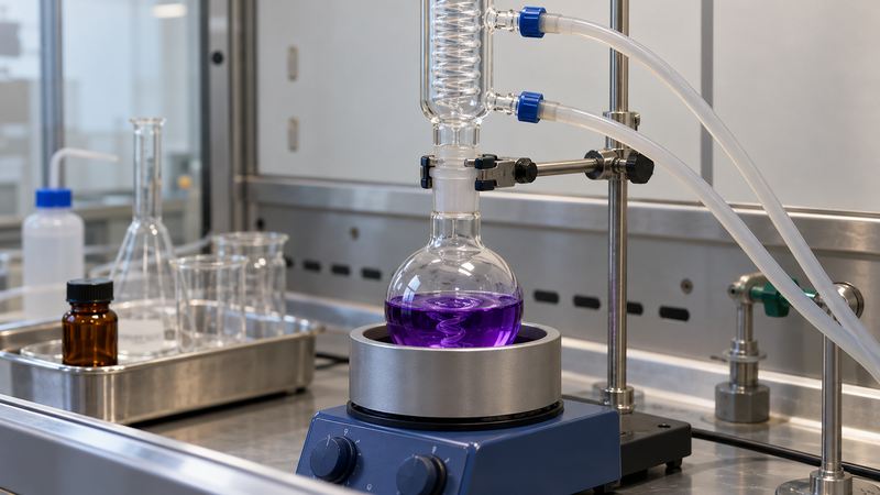 Glass reaction apparatus for fullerene derivative research